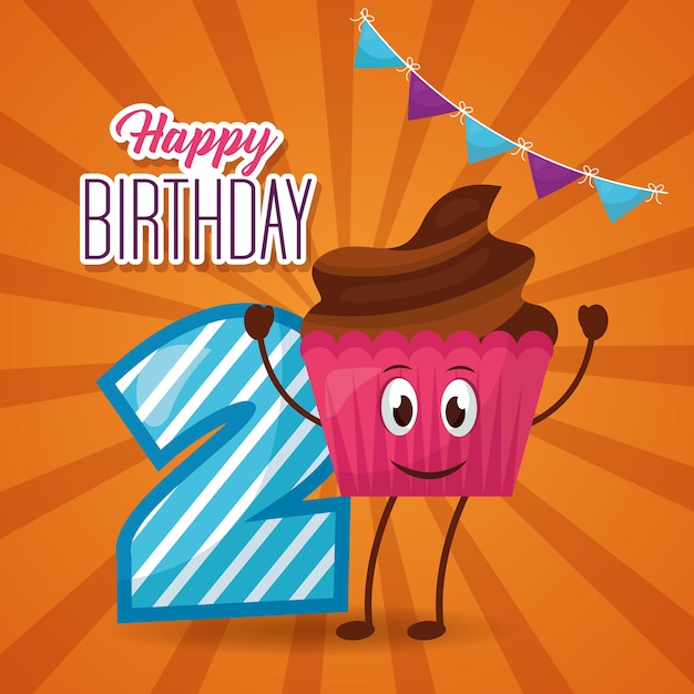 Vector tarjeta de feliz cumpleaños