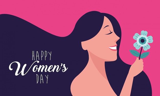 Tarjeta de feliz día de la mujer.