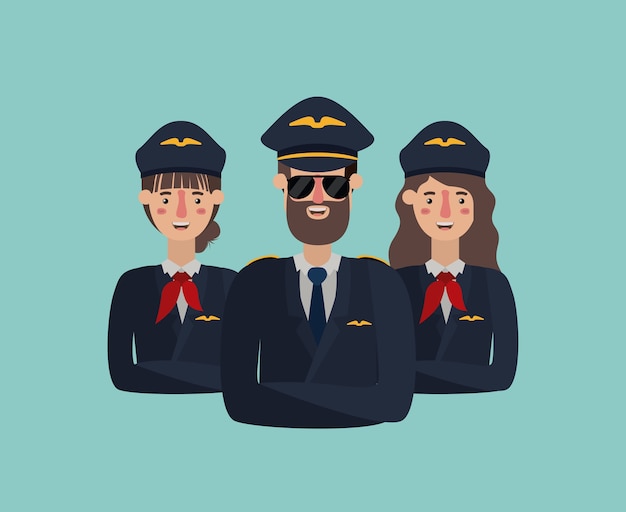 Vector tarjeta feliz día del trabajo con diseño de ilustración vectorial pilotos