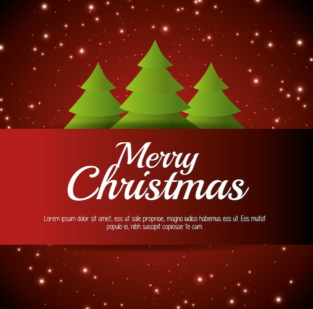 tarjeta feliz navidad y año nuevo diseño aislado