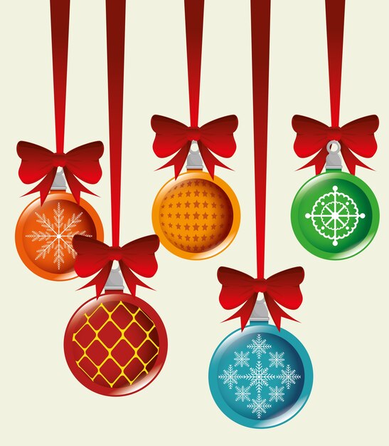 tarjeta feliz navidad y año nuevo diseño aislado
