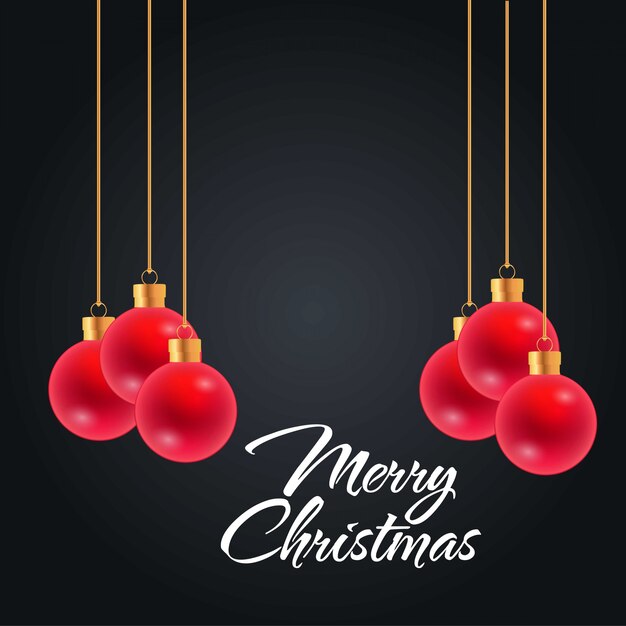 Tarjeta de feliz Navidad con diseño creativo y vector de fondo oscuro