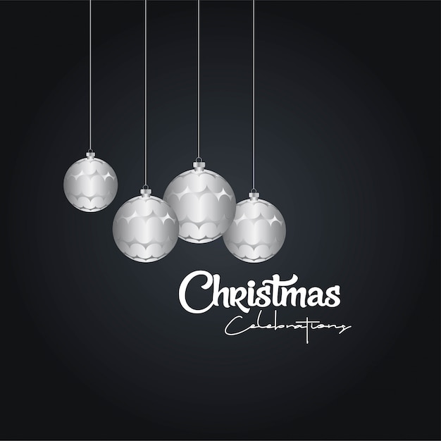 Tarjeta de feliz Navidad con diseño creativo y vector de fondo oscuro