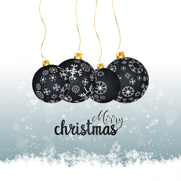 Tarjeta de feliz navidad con diseño creativo.