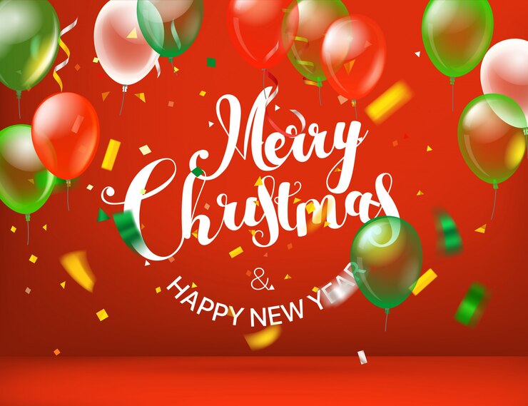 Vector tarjeta de feliz navidad y feliz año nuevo