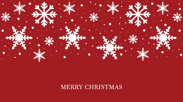 Tarjeta de feliz Navidad sobre fondo rojo.