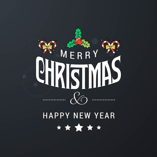 Tarjeta de feliz Navidad con el vector de diseño creativo