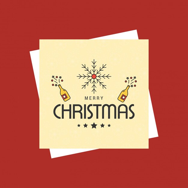 Tarjeta de feliz Navidad con el vector de diseño creativo