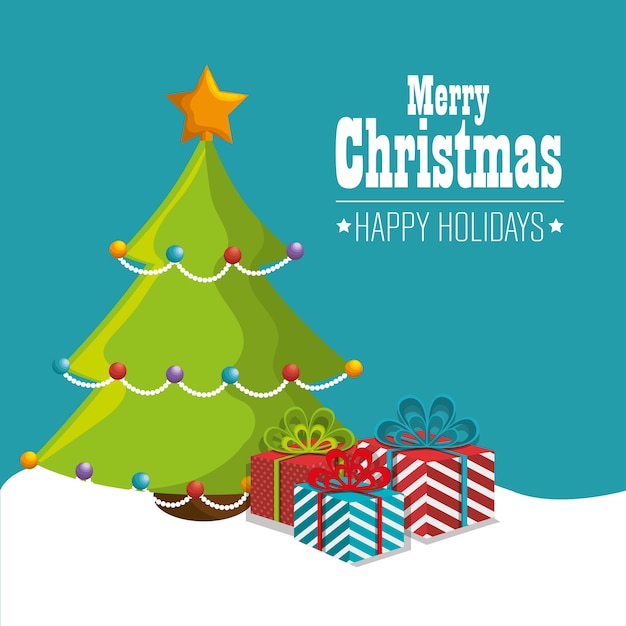 Tarjeta de feliz navidad