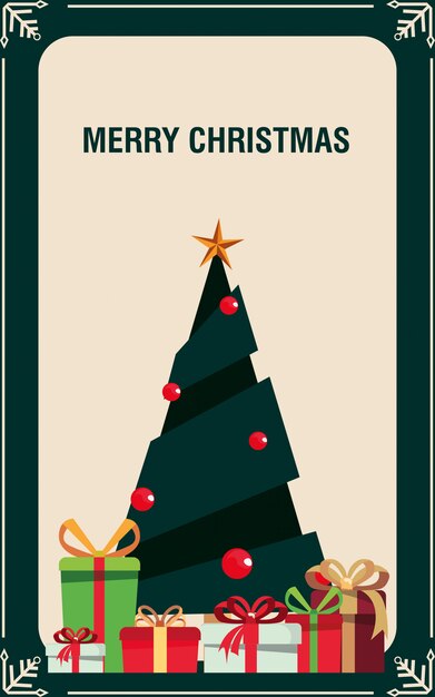 Tarjeta de feliz navidad