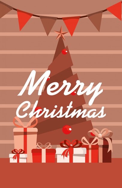 Tarjeta de feliz navidad