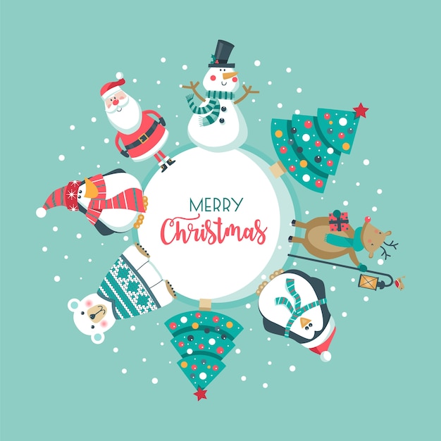 Tarjeta de feliz navidad