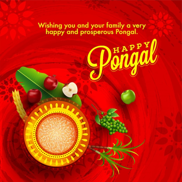 Tarjeta feliz Pongal