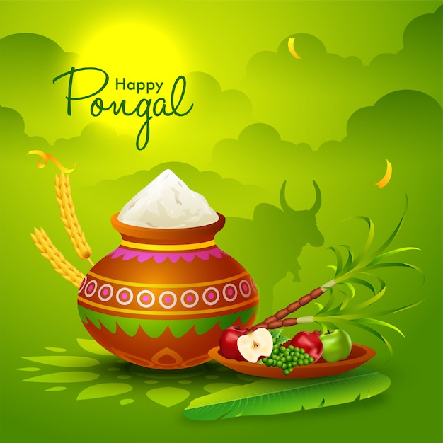 Tarjeta feliz Pongal