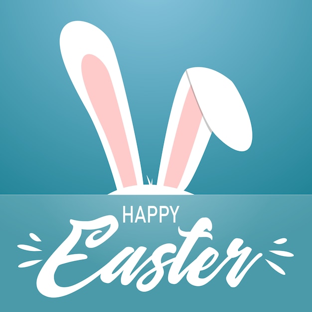 Tarjeta feliz del vector del estilo de la historieta de Pascua