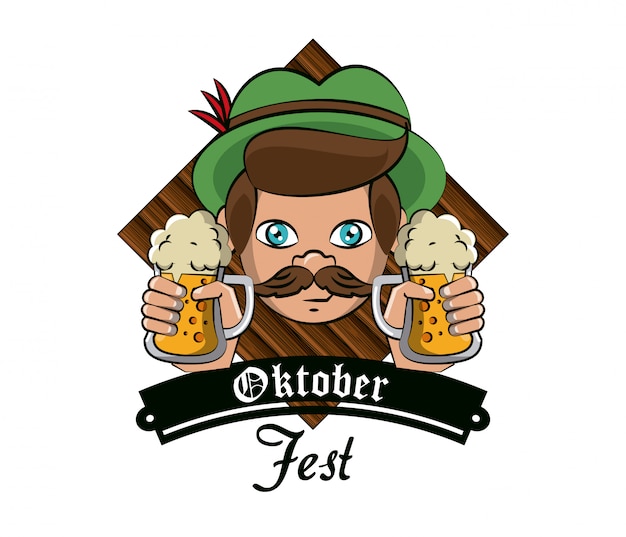 Tarjeta fest de Oktober