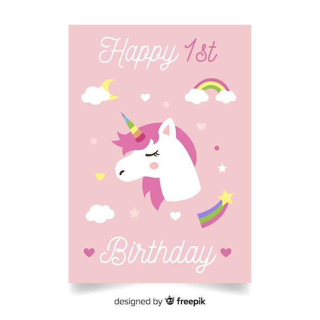 Tarjeta de fiesta de primer cumpleaños