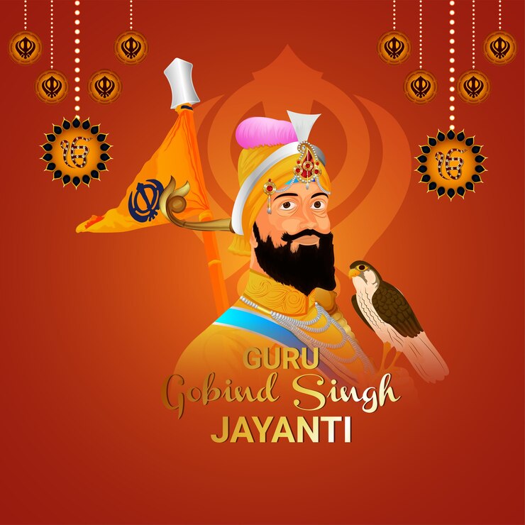 Vector tarjeta guru gobind singh jayanti