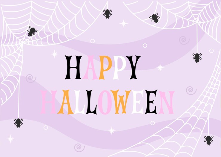 Tarjeta de Halloween de la red de araña