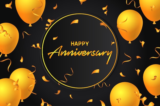 Vector tarjeta happy anniversary