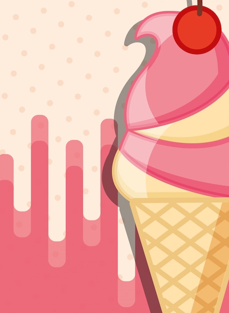 Vector tarjeta de helado