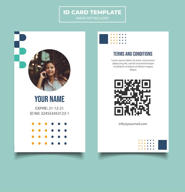 Tarjeta de identificación de bienes raíces geométrica de diseño plano