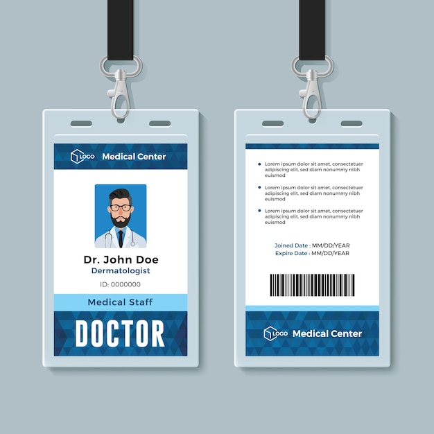 Tarjeta de identificación del doctor