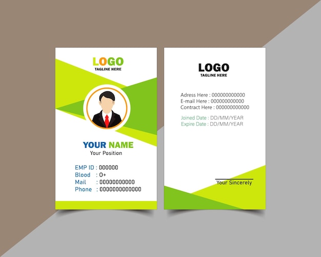Tarjeta de identificación moderna