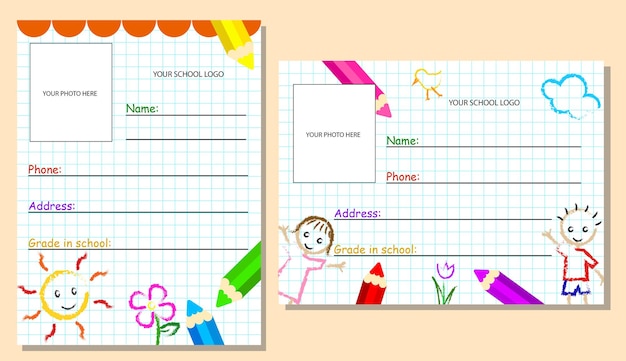 tarjeta de identificación preescolar