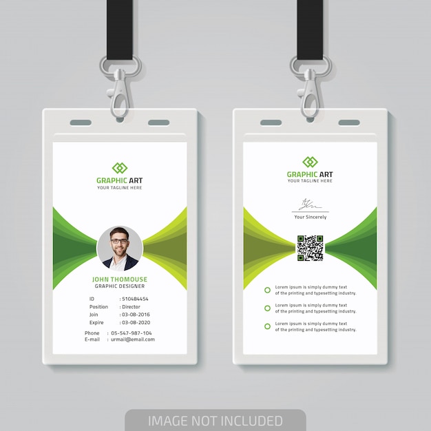 Tarjeta de identificación simple