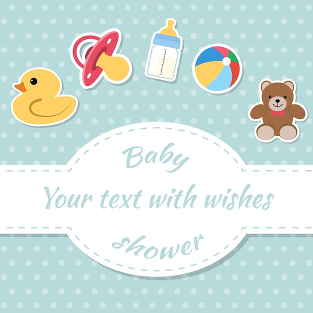 Tarjeta de invitación de baby shower.