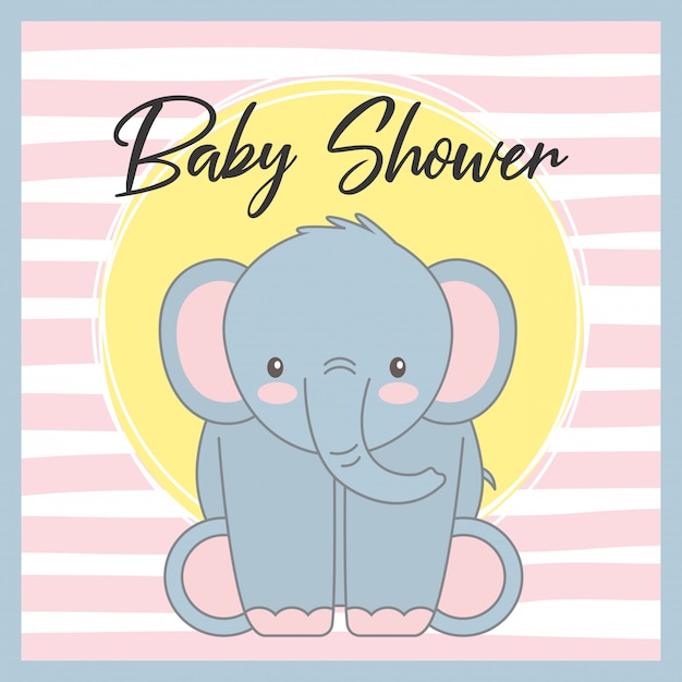 Vector tarjeta de invitación de baby shower