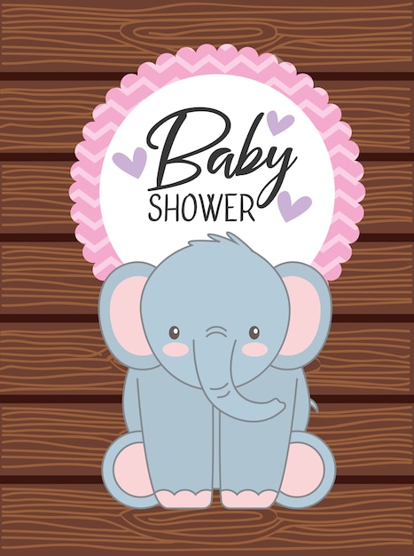 Vector tarjeta de invitación de baby shower