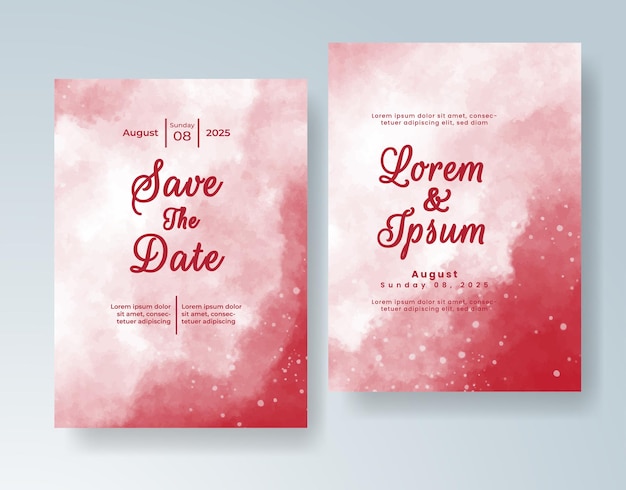 tarjeta de invitación de boda de acuarela
