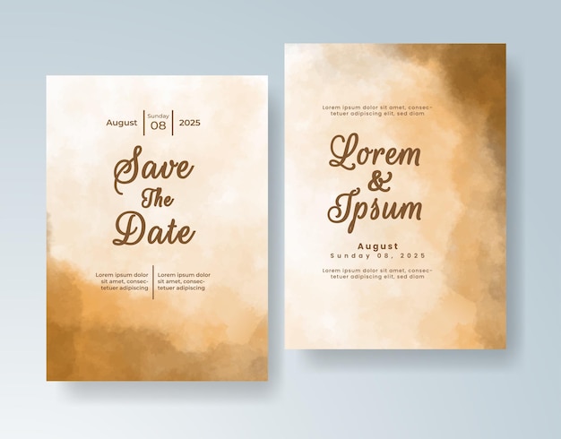 tarjeta de invitación de boda de acuarela