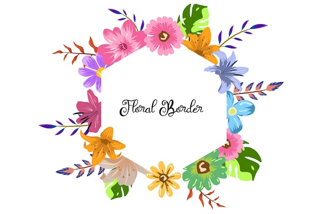 Tarjeta de invitación de boda con adornos florales y decoración con colorido concepto de planta y flor