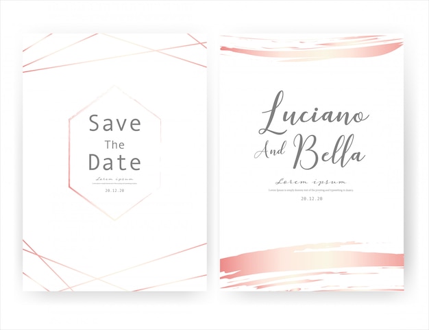 Tarjeta de invitación de boda, Ahorre la fecha tarjeta de boda.