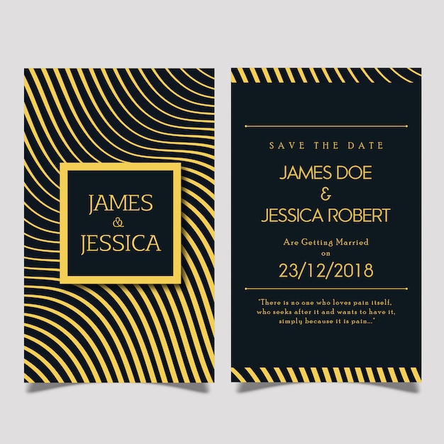 Tarjeta de invitación de boda real