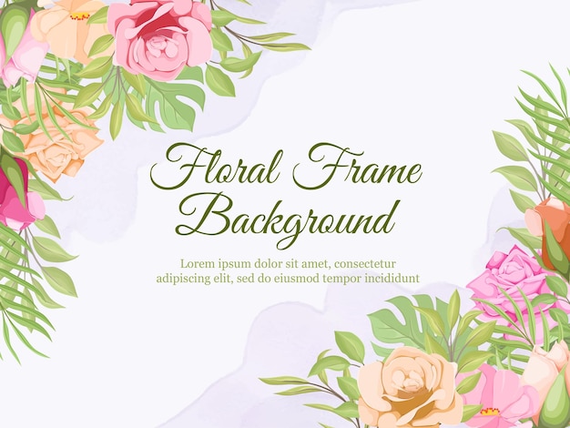 tarjeta de invitación de boda set diseño de plantilla floral