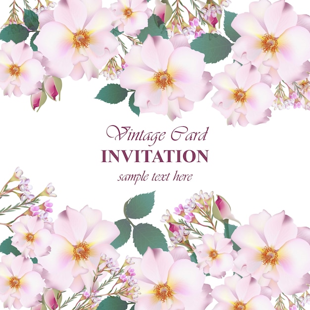 Tarjeta de invitación de boda