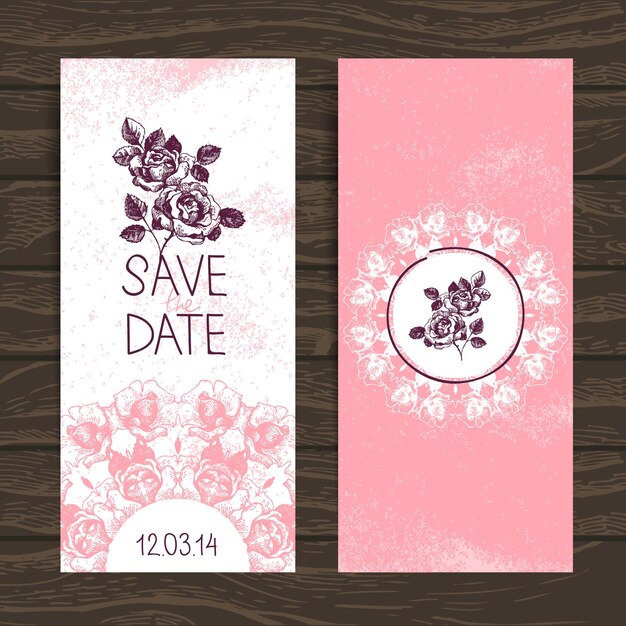 Tarjeta de invitación de boda