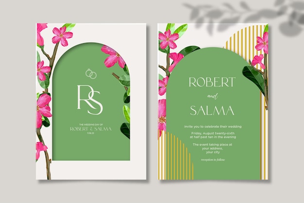 tarjeta de invitación de boda