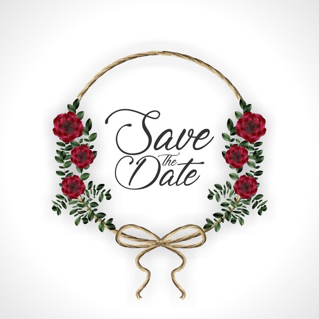 Tarjeta de invitación de boda