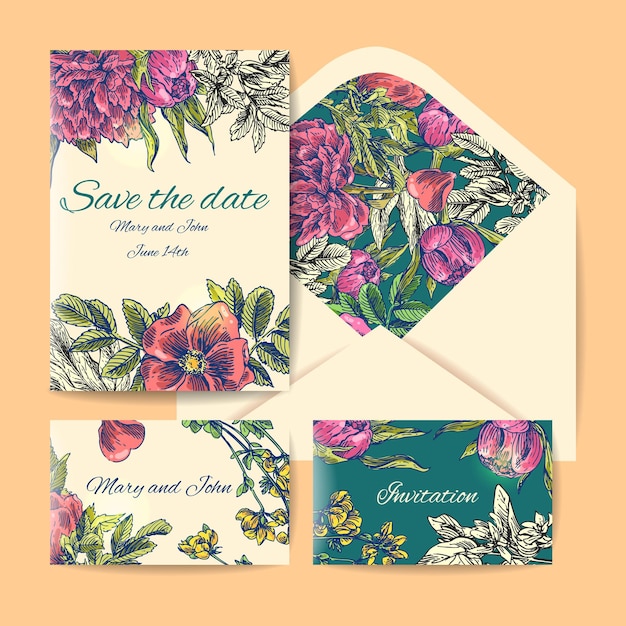 tarjeta de invitación de boda