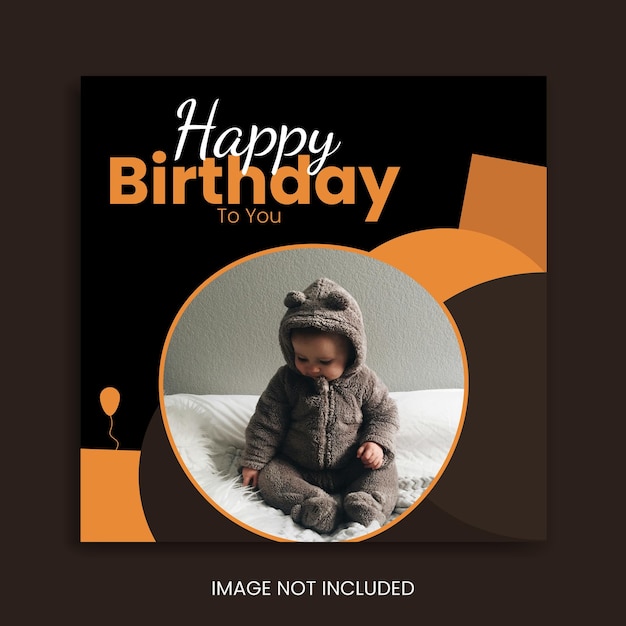 tarjeta de invitación de cumpleaños diseño de redes sociales