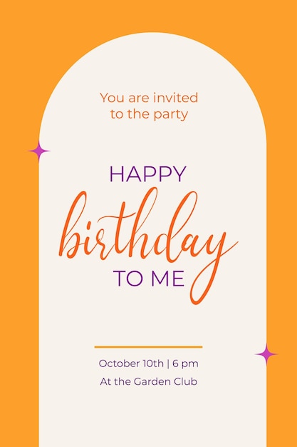 Tarjeta de invitación de cumpleaños
