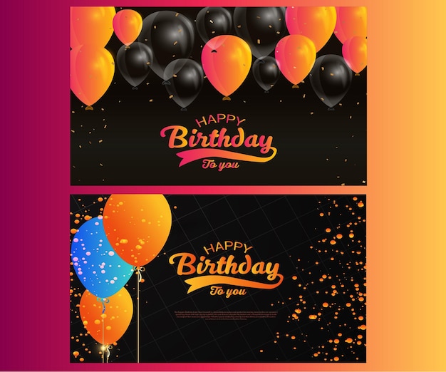 Tarjeta de invitación a la fiesta de cumpleaños de PSD