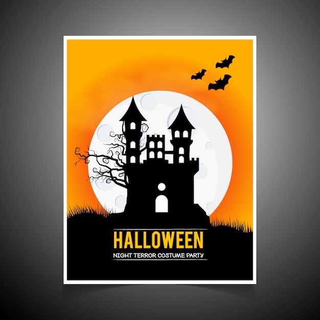 Tarjeta de invitación de la fiesta de Halloween con vector de diseño creativo
