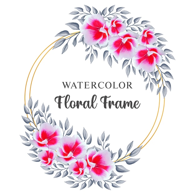 Tarjeta de invitación de flores y hojas de acuarela suave