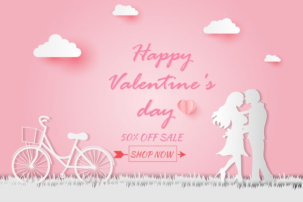 Tarjeta de invitación Fondo abstracto de día de San Valentín.